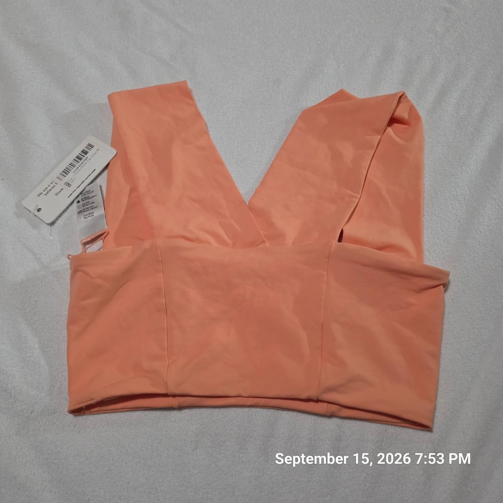 L*Space Parker Bikini Top Tangy Orange Wrap Front Swim XS B09BVCRYWP - Picture 4 of 4
